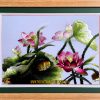 Tranh thêu hoa sen - HSLN02