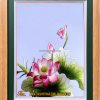 Tranh thêu hoa sen - HSLN04