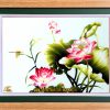 Tranh thêu hoa sen - HSLN07-1 2 Tranh thêu hoa sen - HSLN05