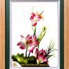 Tranh thêu hoa sen – HSLN17-1