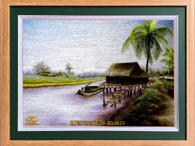 Trang chủ 19 Tranh thêu làng quê Việt Nam – LQVNLN23
