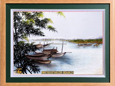 Tranh thêu làng quê Việt Nam – LQVNLN24