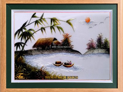 Tranh thêu làng quê Việt Nam - LQVNLN29